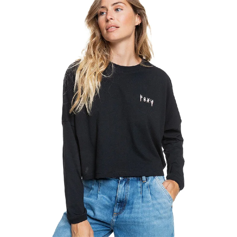 surfboards for big waves-Roxy World Infinity L/S Tee - Anthracite