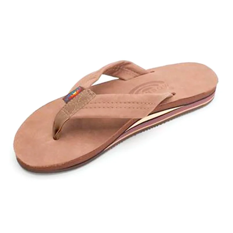 durable surfboards for tough conditions-Rainbow Double Thick Premier Leather Women's Sandals - Dark Brown