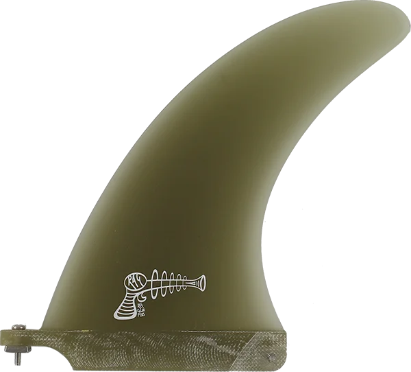 surfboards with great flexibility-Ray Gun Fiberglass Center Fin 9.0" Smoke Surfboard FIN