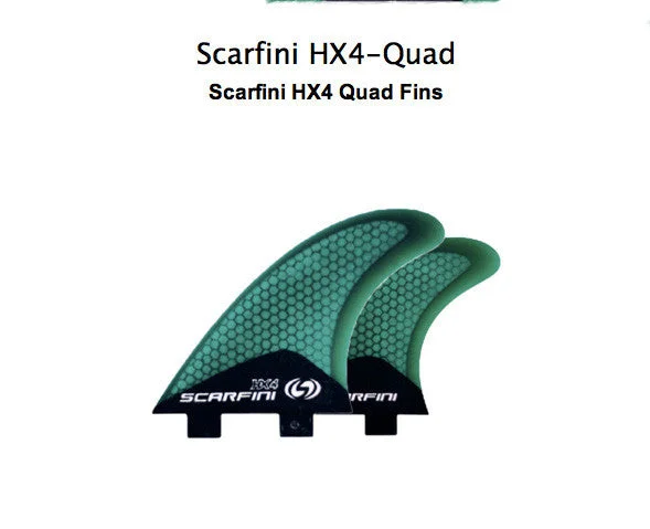 surfboards with minimal resistance for speed-Scarfini - HX4 Quad