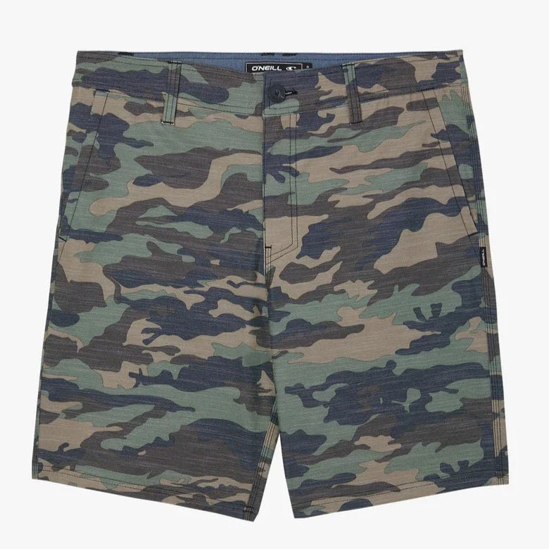 surfboards with minimal drag-Oneill Reserve Slub 20" Men's Hybrid Shorts - Camo