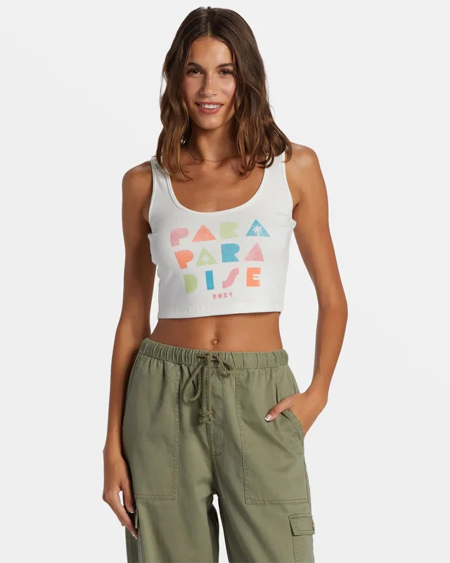 surfboards for long rides-Para Paradise Cropped Tank Top