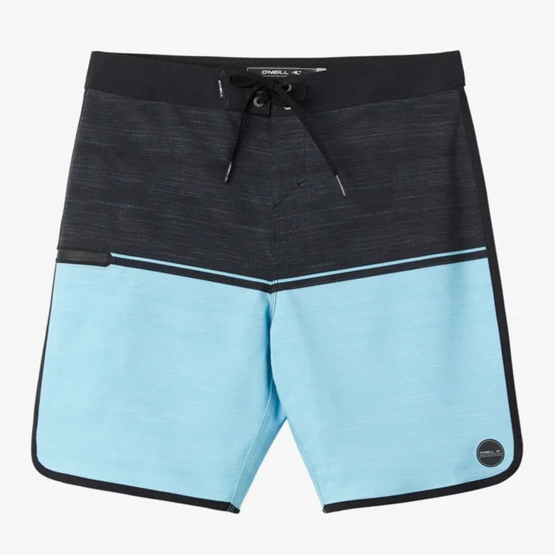 surfboards with lightweight and responsive designs-O'Neill Hyperfreak Tech Traveler Scallop Nomad 19" Boardshorts - Blue Fade