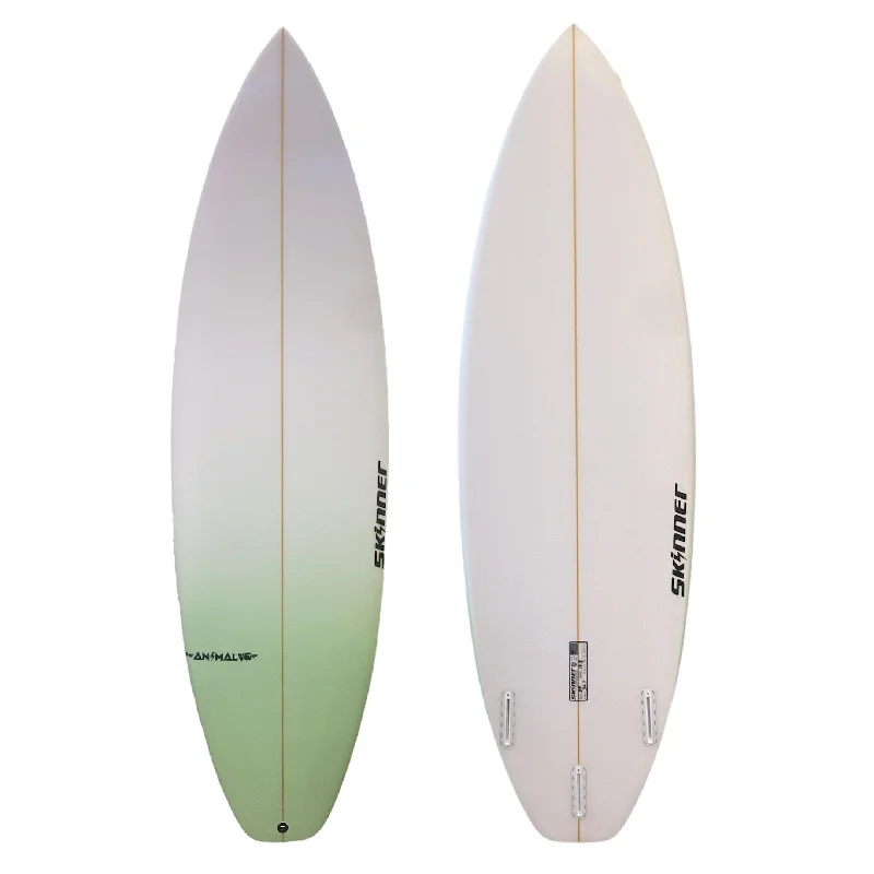 all-weather surfboards for year-round use-Skinner The Animal HP 5'9 x 19.3" x 31.3L Liters 3 Futures fins Poly