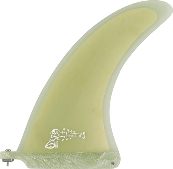 surfboards with enhanced grip for control-Ray Gun Fiberglass/Bamboo Center Fin 7.5" Natural Surfboard FIN