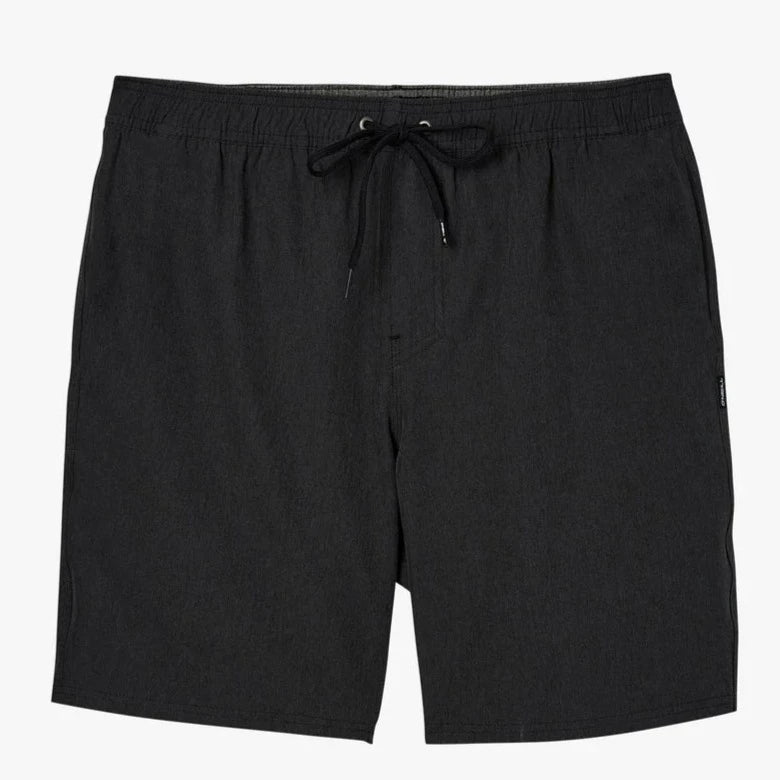 surfboards with minimal drag-Oneill Reserve Elastic Waist Hybrid 18" Shorts - Black