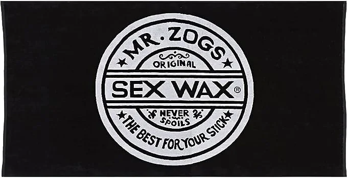 surfboards for powerful turns-Sex Wax Beach Towel Black