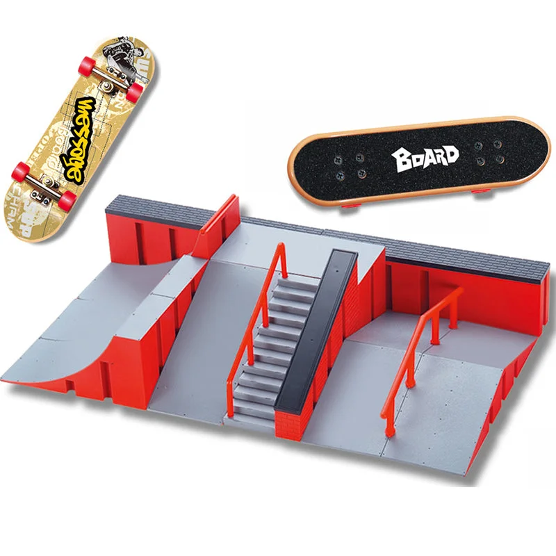 surfboards for quick bottom turns-Mini Finger Skating Board Venue Combination Toys Practice Deck