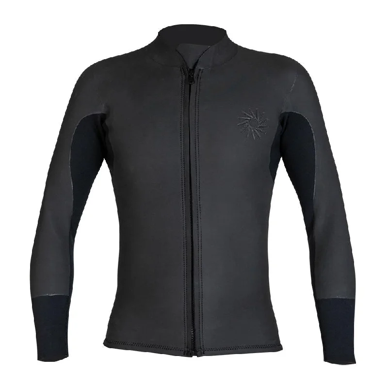 surfboards for deep turns-Thalia Surf Embossed Front Zip Jacket Mens Wetsuit