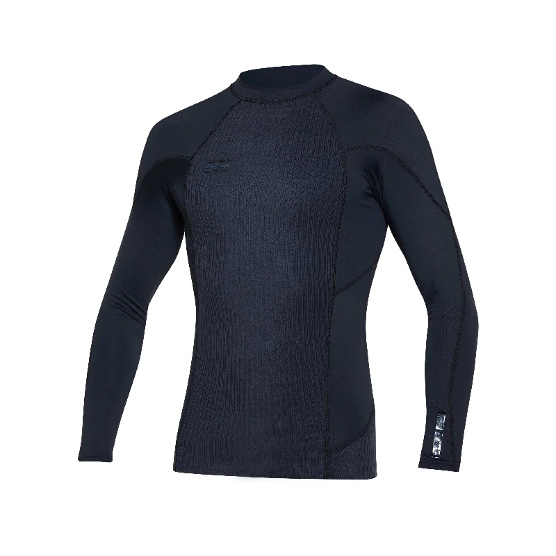 surfboards with wide tails for added power-O'NEILL MENS HYPERFREAK TB3X NEO/LYCRA LS CREW 2021