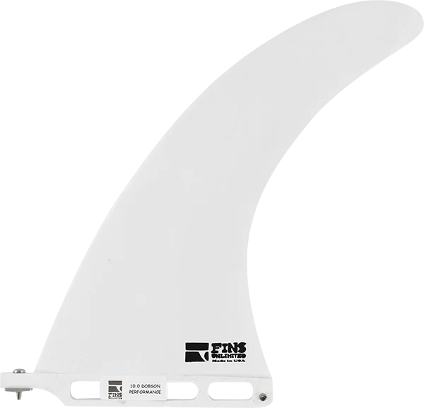 surfboards for deep bottom turns-Fins Unlimited D Performance 10" White Fin