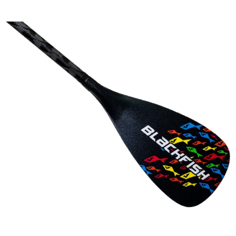 custom surfboards for unique designs-SUP paddles - Blackfish Nootka 520 Fishskin Black 2pc adjustable