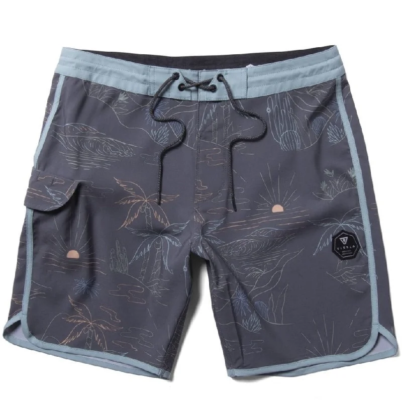 surfboards with tri-fin setup for stability-Vissla Desert Barrels 18.5" Mens Boardshort - Phantom