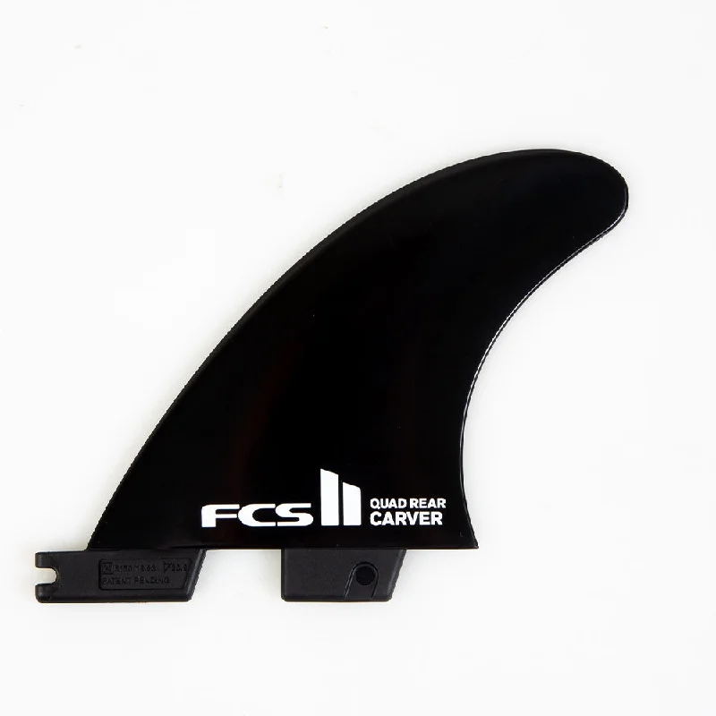 surfboards for responsive paddling-FCS II CARVER GLASSFLEX BLACK QUAD REAR S/M