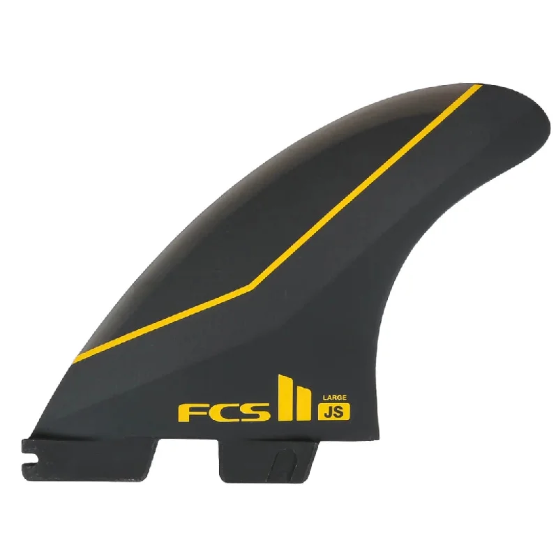 surfboards for maximum power in waves-FCS II JS PC Carbon Tri Fin Set Black