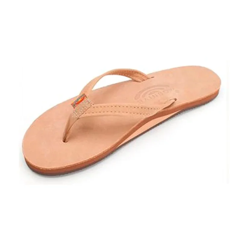 surfboards for aggressive carving-Rainbow Single Skinny Premier Leather Women's Sandals - Sierra Brown