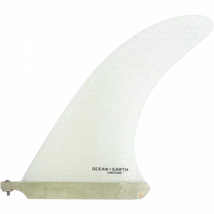 surfboards for powerful turns-O&E Honeycomb Single Fin 7" Pale Blue Surfboard FIN