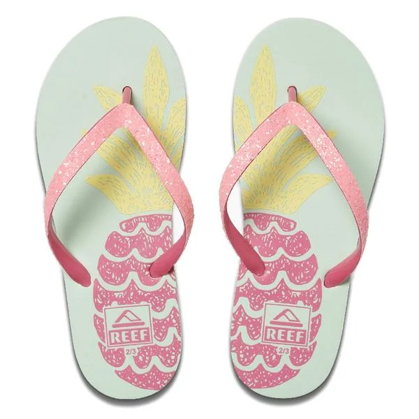 best surfboards for all-around use-Reef Kids Stargazer Prints Sandals - Big Pineapple