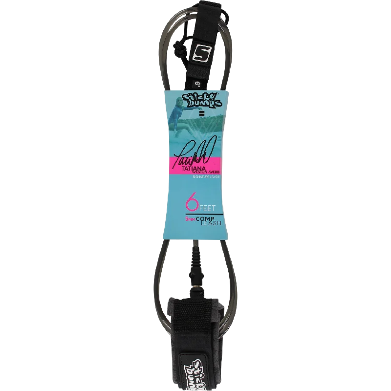 surfboards with high tail kick for pop-Sticky Bumps Weston-Webb Signature Comp 6' Leash Grey