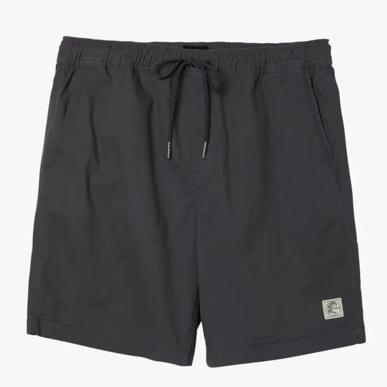 surfboards for aggressive carving-Oneill Porter Men's Elastic 18" Cotton Twill Shorts - Graphite