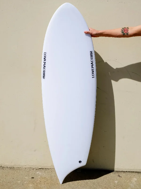 surfboards for stable rides in large surf-LOVE MACHINE | 5'9" RABBITS FOOT - GOOFY (EPS) FINLESS SURFBOARD