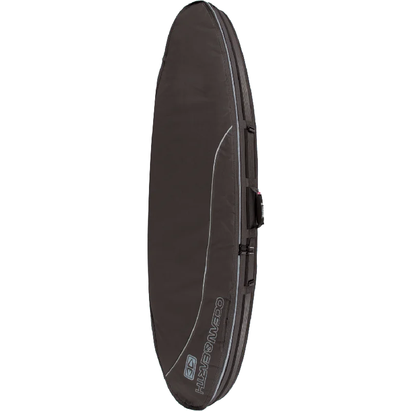 surfboards for professional wave riders-O&E Ocean & Earth Double Compact Shortboard Cover 6'0" Black/Grey