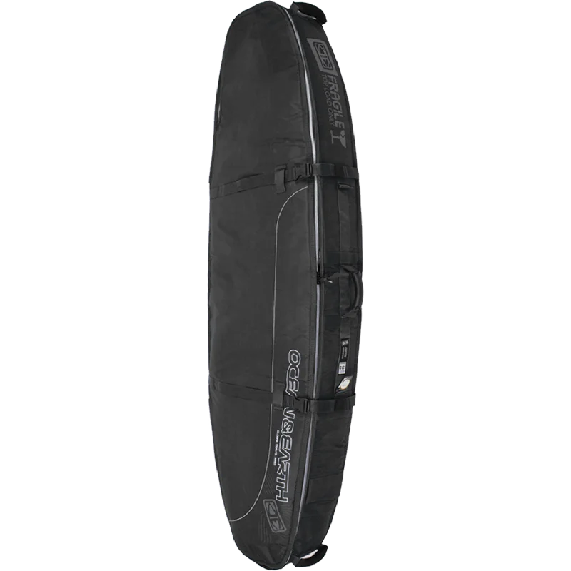 surfboards for long-distance paddling-O&E Ocean & Earth Triple Coffin Shortboard Cover 7'6" Black/Grey