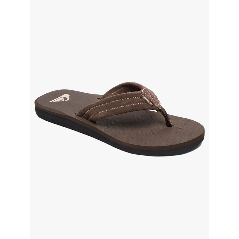 surfboards for responsive paddling-Quiksilver Carver Suede Leather Men's Sandals - Demitasse