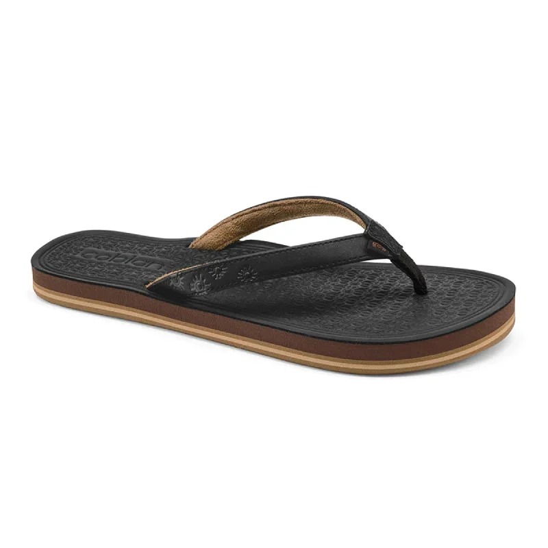 surfboards with minimal drag-Cobian Kona Women's Sandals - Black