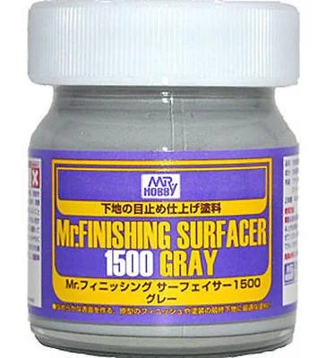 surfboards for professional wave riders-MR HOBBY GUNZE SANGYO FINISHING SURFACER 1500 GRAY 40ML SF289