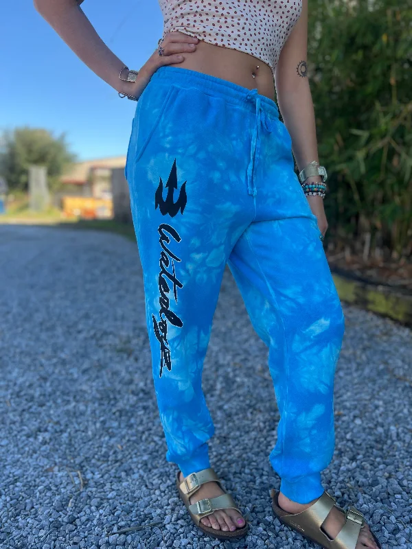 surfboards for relaxed and fun rides-Waterboyz TieDye Fleece Sweat Pant Aqua