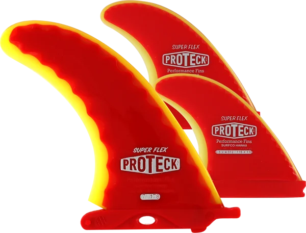 surfboards for maximum power in waves-Proteck Super Flex Ffs Combo 7.0+4.5 Red/Yellow