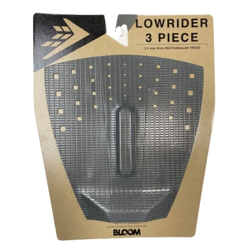 high-speed surfboards for advanced riders-Deck pads - Firewire Lowrider Thin 3 Piece Arch - Charcoal/Black