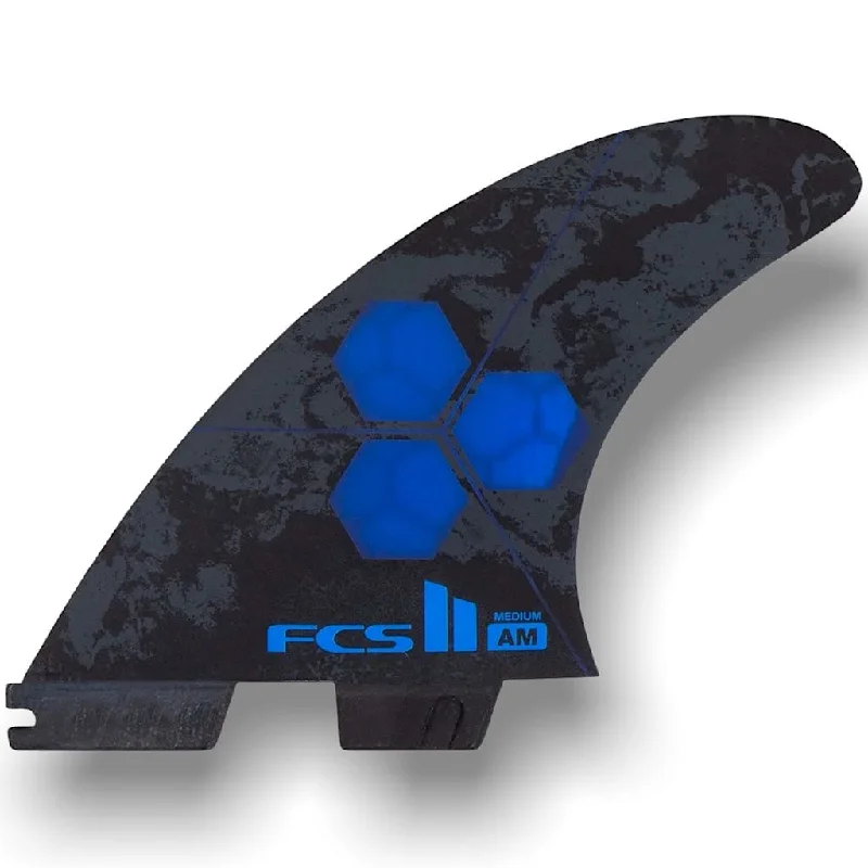 surfboards for responsive paddling-FCS II AM PC Cobalt Med. Tri Fin Set