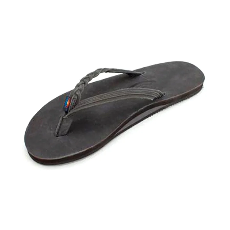 all-weather surfboards for year-round use-Rainbow Flirty Braidy Women's Sandals - Black