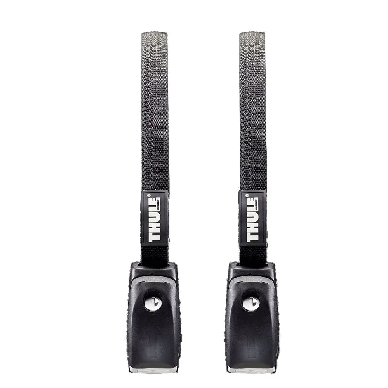 surfboards with wide noses for better balance-Thule Lockable 10 ft Steel Core Strap - Black