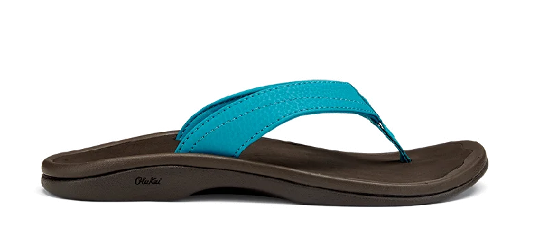 surfboards with quad-fin setup for speed-Olukai Ohana Women's Sandals Tropic Blue Dark Java Flip Flops