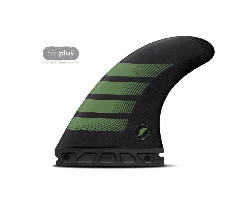 surfboards with minimal effort paddling-Futures F8 Alpha Thruster Fins Carbon/Olive