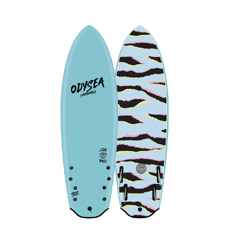 surfboards with good buoyancy for easy surfing-Odysea - 5'8" Four Fin JOB Pro - Sky Blue