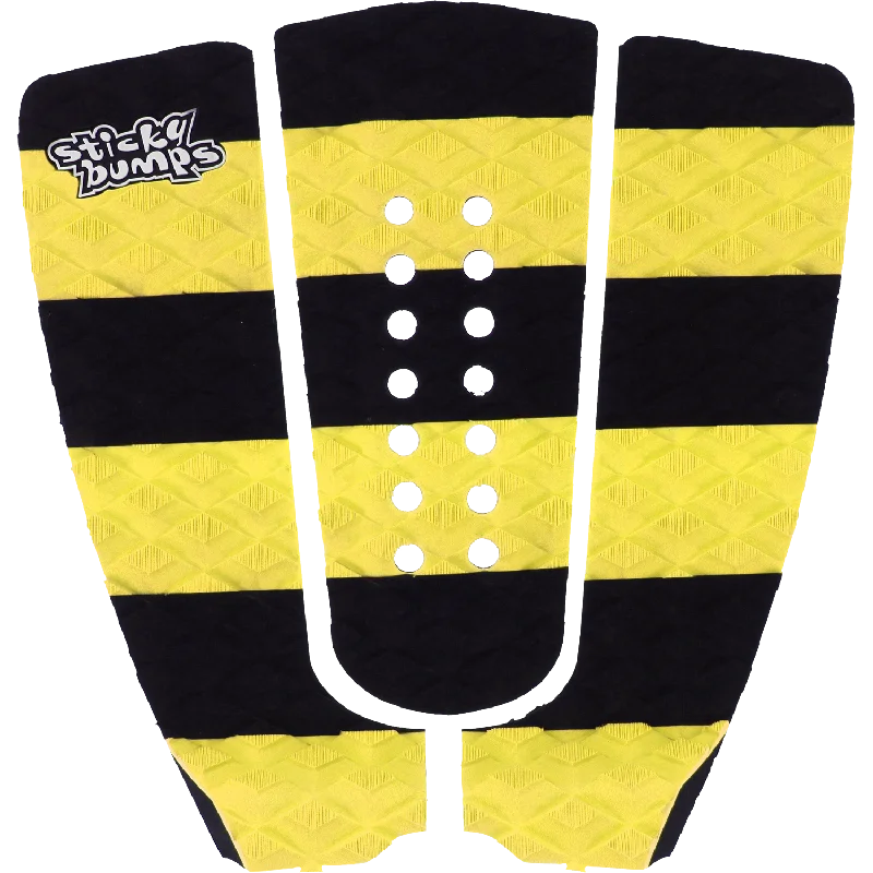 surfboards with precise rail design for carving-SB Sticky Bumps Stripe Traction Black/Yellow