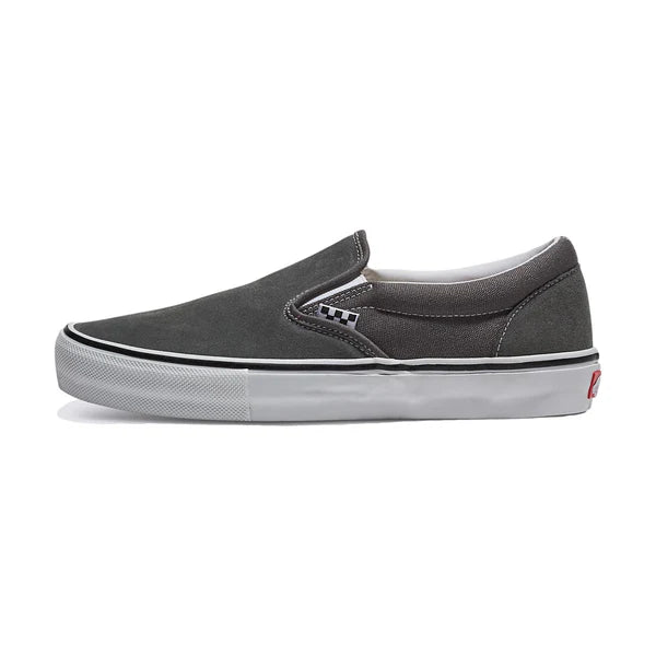 surfboards with tri-fin setup for stability-Vans Skate Slip-On Pewter/White