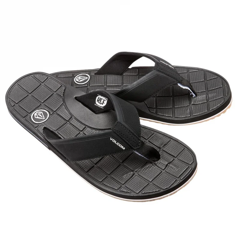 best surfboards for fast paddling-Volcom Stryker Men's Black Sandal