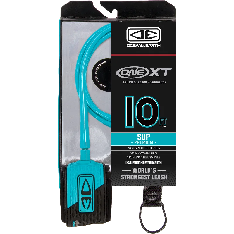 high-quality surfboards for long-lasting use-O&E Ocean & Earth One XT Sup Leash 10' Aqua