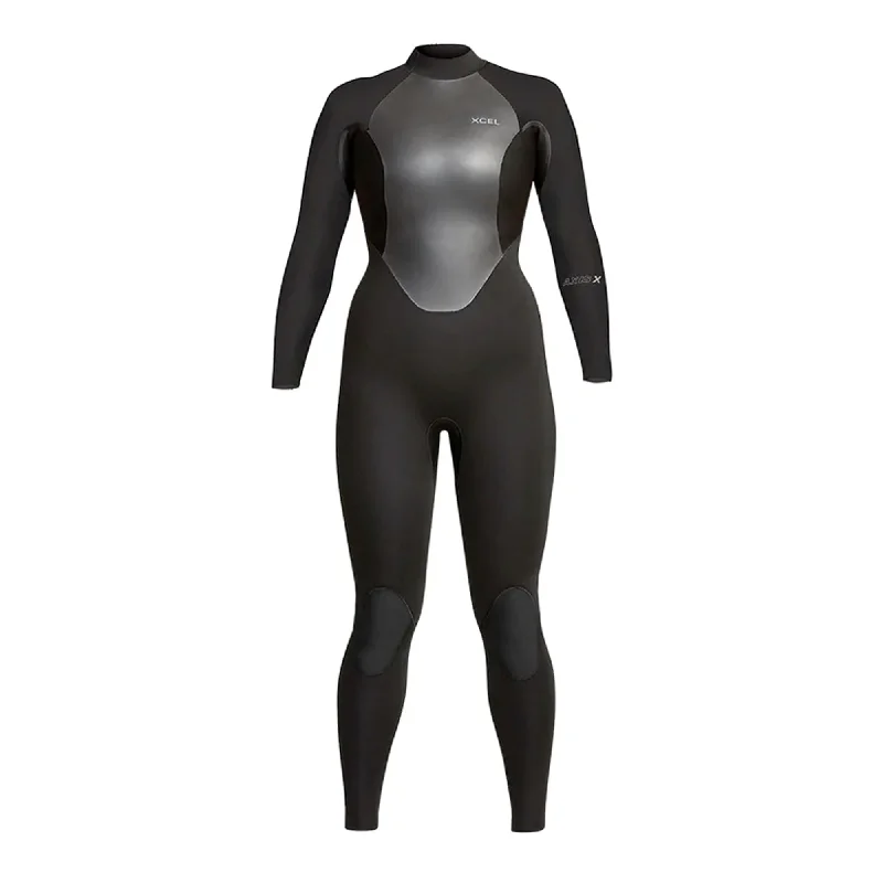 surfboards for smooth carving-Xcel Axis X 3/2 Back Zip Women's Fullsuit Wetsuit - Black