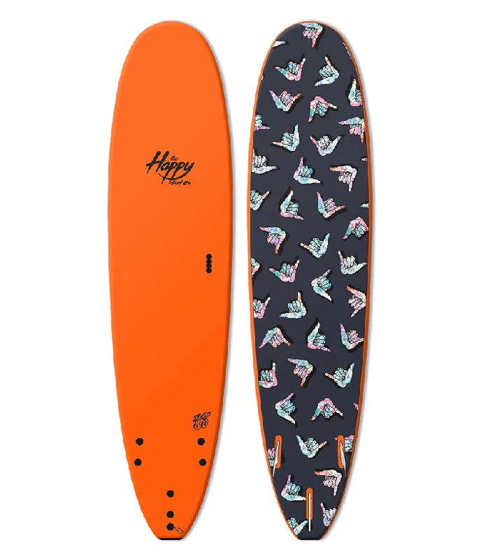 surfboards for quick transitions-THE HAPPY SURF CO 8"0 SHAKA ORANGE SURFBOARD