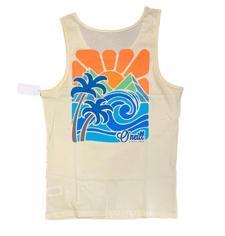 surfboards with lightweight and responsive designs-Oneill Ripple Men's Tank Top - Light Yellow