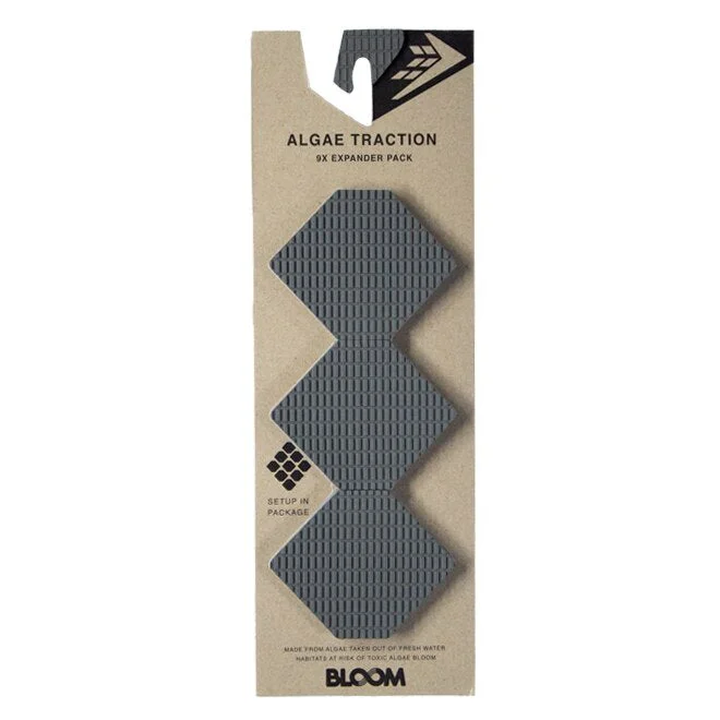 surfboards with wide noses for better balance-Deck pads - Firewire -  9X Hex Expander Traction Pack - Grey