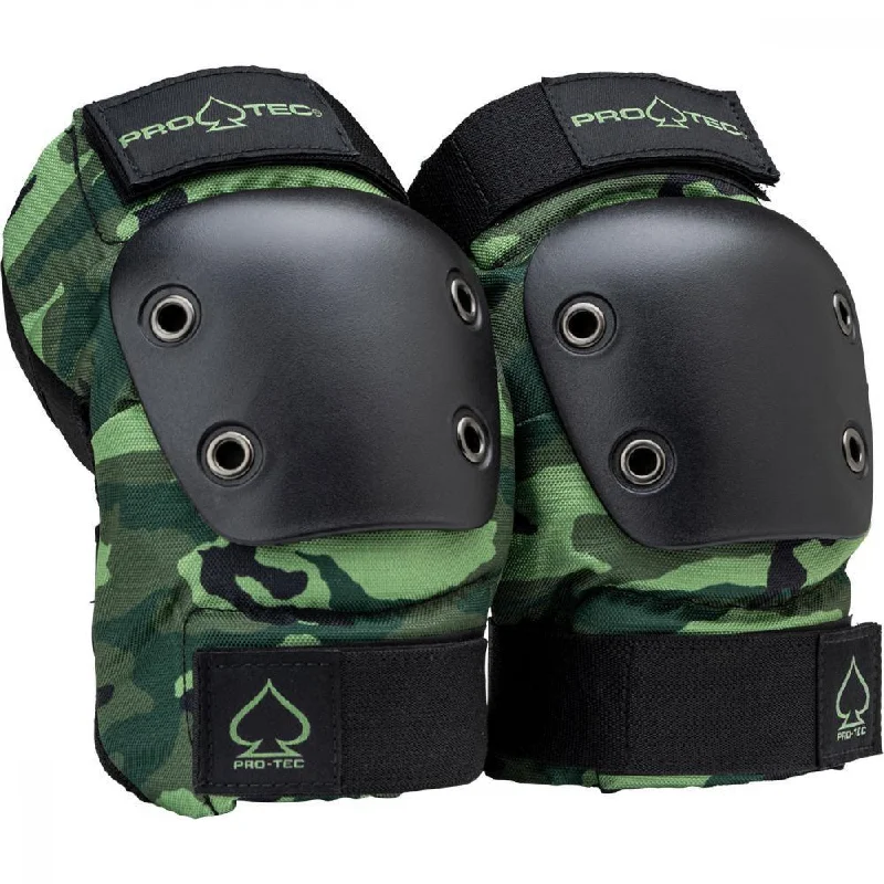 surfboards for powerful turns-Pro-Tec Adult / Kids Street Elbow Pad Pair Camo