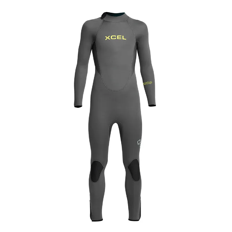 surfboards with high-performance shapes-Xcel Axis 3/2mm Back-Zip Youth Fullsuit Wetsuit - Graphite