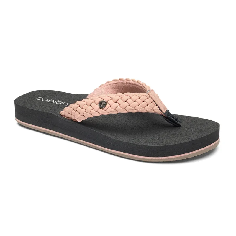 surfboards with wide tails for added power-Cobian Braided Bounce Women's Sandals - Rose